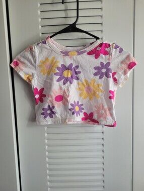 Floral Kids Crop Top Size 8